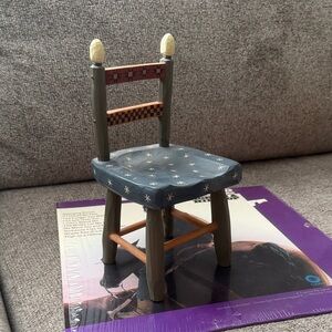 Handcrafted Decorative Chair with Star Pattern